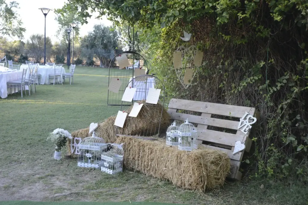 Plano rústico para invitados a la boda — Finca Villa Mercedes
